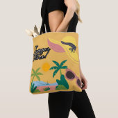 Zomer Gevoelens Gele Tote tas (Dichtbij)