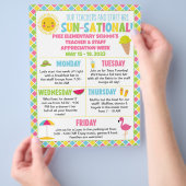 Zomer gewaardeerde leraar- en personeelswaardering flyer (Hand)