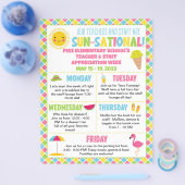 Zomer gewaardeerde leraar- en personeelswaardering flyer (Enkel)