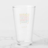 Zomer Gezegde Retro Beach Iced Coffee Zonsondergan Glas (Achterkant)