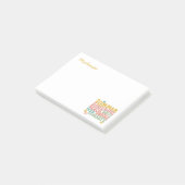 Zomer Gezegde Retro Beach Iced Coffee Zonsondergan Post-it® Notes (Schuin)