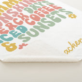 Zomer Gezegde Retro Beach Iced Coffee Zonsondergan Sherpa Deken (3/4)