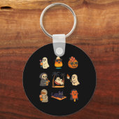 Zomer Ghost Pumpkin Halloween Spooky Summer T Sleutelhanger (Voorkant)