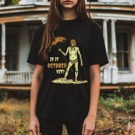 Zomer Ghoul Skelet op het strand T-shirt