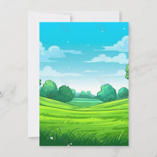 Zomer Glijbaan Zwembad verjaardagsfeestje Kaart (Achterkant)