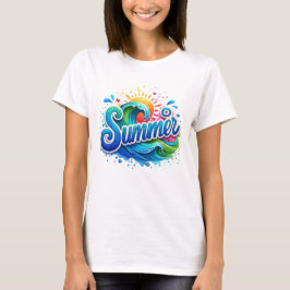 Zomer Glitter golven Unisex T-shirt