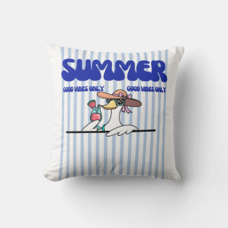 Zomer Goede Vibes Alleen Gans Streep Kunst Kussen