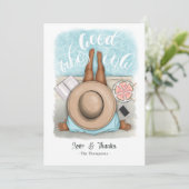 Zomer Goede Vibes Beach Party Bedankkaart (Staand voorkant)