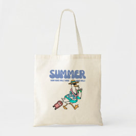 Zomer Goede Vibes Eend Vakantie Kunst Tote Bag