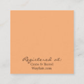 Zomer Golden Poppy bruiloft informatie Informatiekaartje (Achterkant)