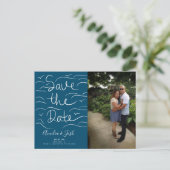 Zomer Golven Strand Save the Date Foto Ansichtkaar Briefkaart (Staand voorkant)
