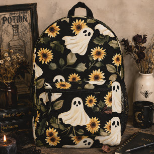 Zomer Goth Geesten & Zonnebloemen Spooky Bedrukte Rugzak