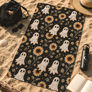 Zomer Goth Geesten & Zonnebloemen Spooky Strandlaken