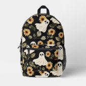 Zomer Gothic Geesten en Zonnebloemen Spooky Bedrukte Rugzak (Voorkant)