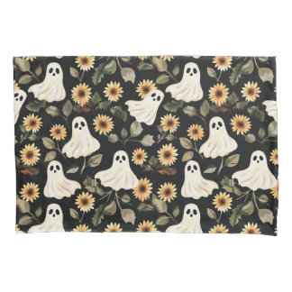 Zomer Gothic Geesten en Zonnebloemen Spooky Kussensloop
