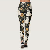 Zomer Gothic Geesten en Zonnebloemen Spooky Leggings (Achterkant)