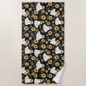 Zomer Gothic Geesten en Zonnebloemen Spooky Strandlaken (Voorkant)
