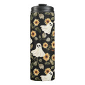 Zomer Gothic Geesten en Zonnebloemen Spooky Thermosbeker (Voorkant)