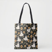 Zomer Gothic Geesten en Zonnebloemen Spooky Tote Bag (Voorkant)