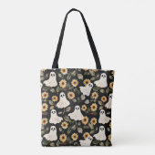 Zomer Gothic Geesten en Zonnebloemen Spooky Tote Bag (Achterkant)