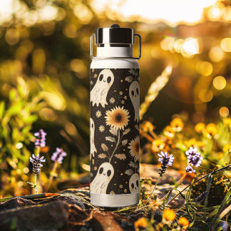 Zomer Gothic Geesten en Zonnebloemen Spooky Waterfles