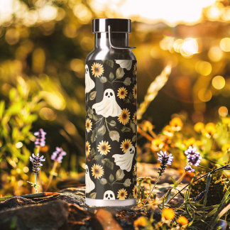 Zomer Gothic Geesten en Zonnebloemen Spooky Waterfles