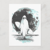 Zomer gothic Ghost met surfplank Briefkaart (Voorkant)