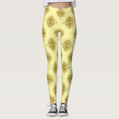 Zomer gouden barok leggings (Voorkant)