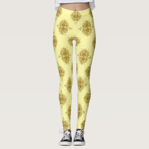 Zomer gouden barok leggings