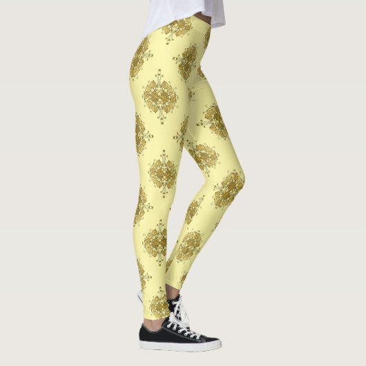 Zomer gouden barok leggings (Rechts)