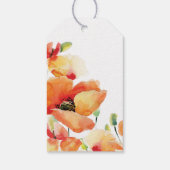 Zomer Gouden Klaproos Bruiloft Dank u Cadeaulabel (Achterkant)