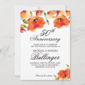 Zomer Gouden Papaver Jubileum Kaart (Voorkant)