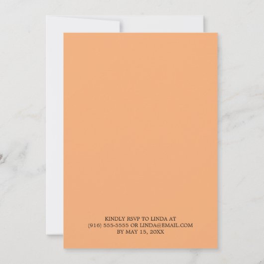 Zomer Gouden Papaver Jubileum Kaart (Achterkant)