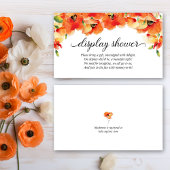 Zomer Gouden Poppy Display Douche Informatiekaartje