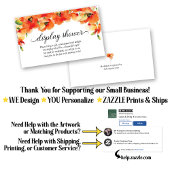 Zomer Gouden Poppy Display Douche Informatiekaartje