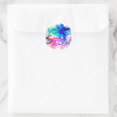Zomer grafisch ronde sticker (Tas)