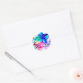 Zomer grafisch ronde sticker (Envelop)
