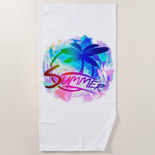Zomer grafisch strandlaken (Voorkant)