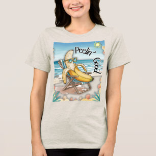 Zomer Grappig Fruit T-Shirt – Banaan "Peelin' Good