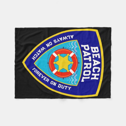 Zomer Grappig Strand Patrol Ocean Forever On Duty Fleece Deken (Voorkant (Horizontaal))