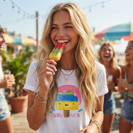 Zomer & grappige vreemde ijslolly t-shirt