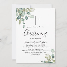 Zomer groen christendinvitatie kaart