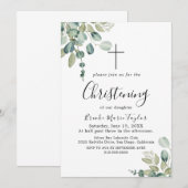 Zomer groen christendinvitatie kaart (Voorkant / Achterkant)
