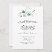 Zomer Groen Eucalyptus Blad Bachelorette Weekend Kaart (Achterkant)