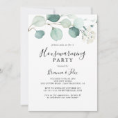 Zomer Groen Eucalyptus Foliage Housewarming Party Kaart (Voorkant)