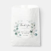 Zomer groen eucalyptus gebladerte dank u bruiloft bedankzakje (Voorkant)