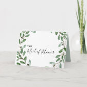 Zomer Groen Eucalyptus Getuige Dankjewel Bedankkaart (Voorkant)