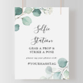 Zomer groen Eucalyptus Selfie Station bord Poster