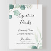 Zomer groen Eucalyptus Signature Dranken Bord Poster