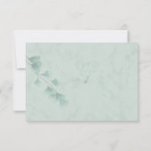 Zomer Groen Foliage Modern Elegant Bruiloft RSVP Kaartje (Achterkant)